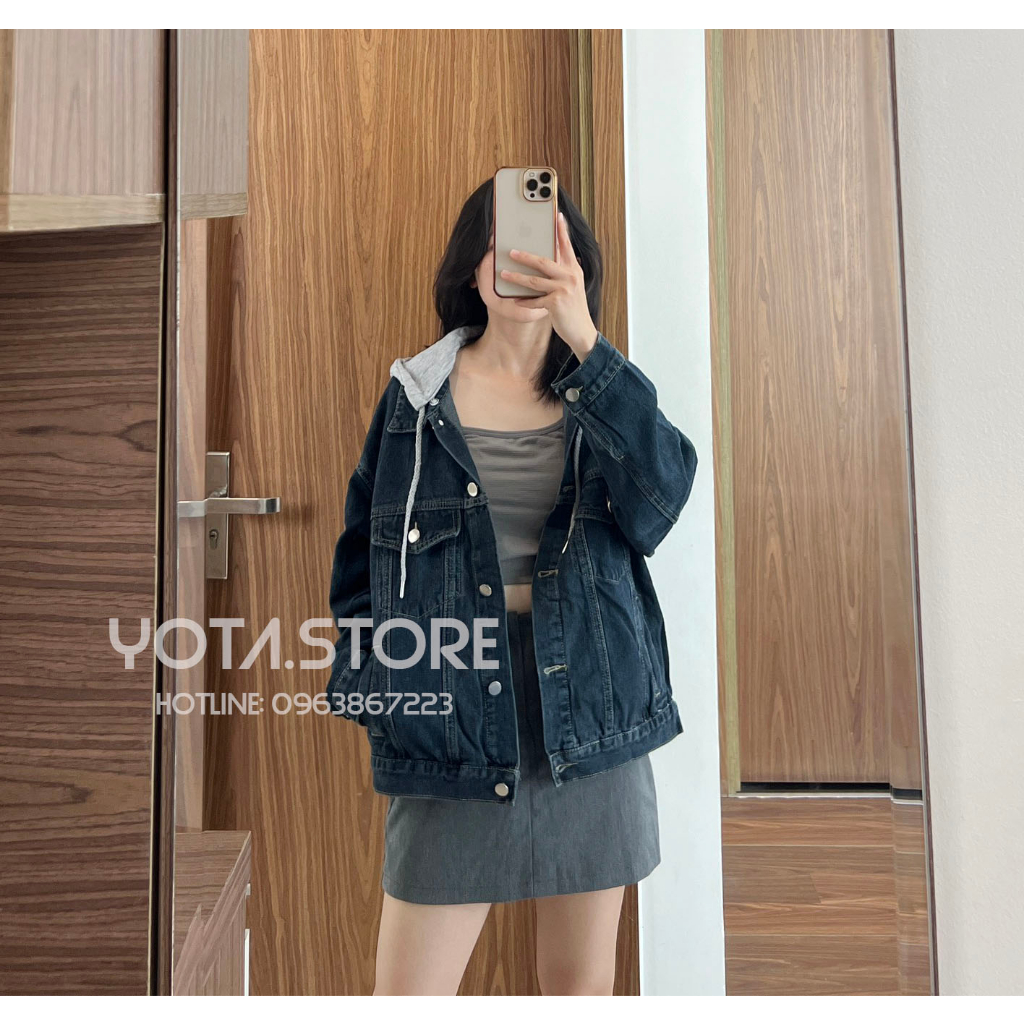 Áo khoác jeans mũ - G023