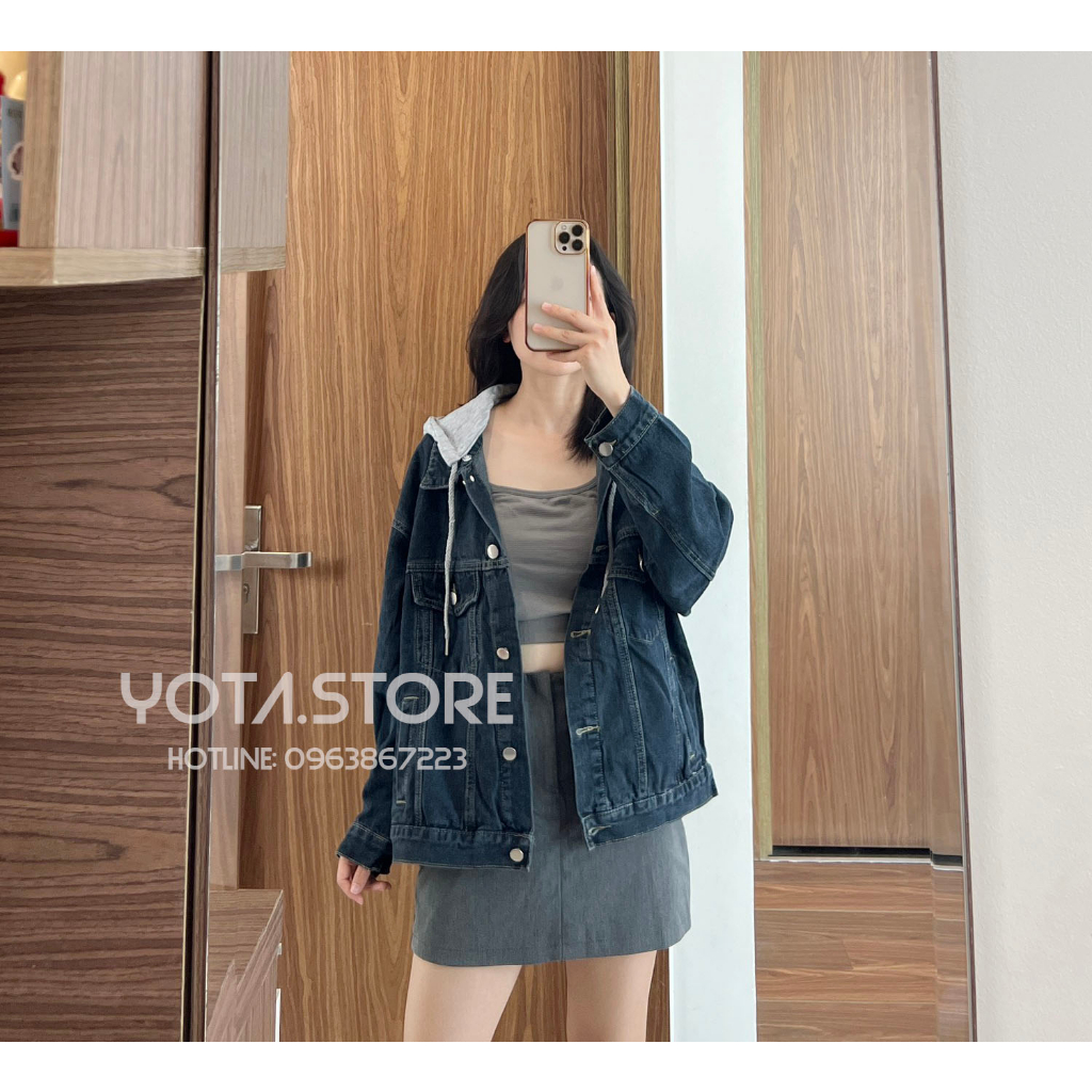 Áo khoác jeans mũ - G023