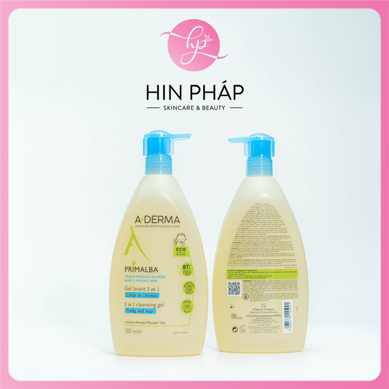 Sữa rửa mặt, sữa tắm Aderma da khô, thường 3in1