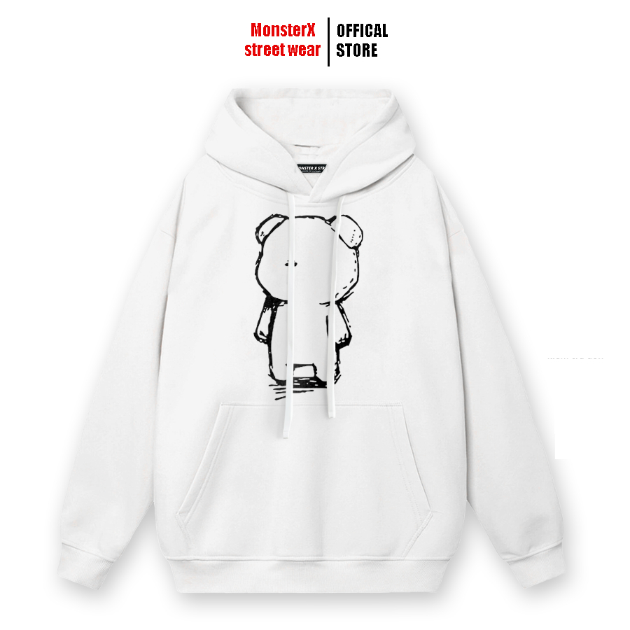 Áo hoodie nỉ bông Monster X Street Gấu Rỗng nam nữ form rộng thu đông Local Brand