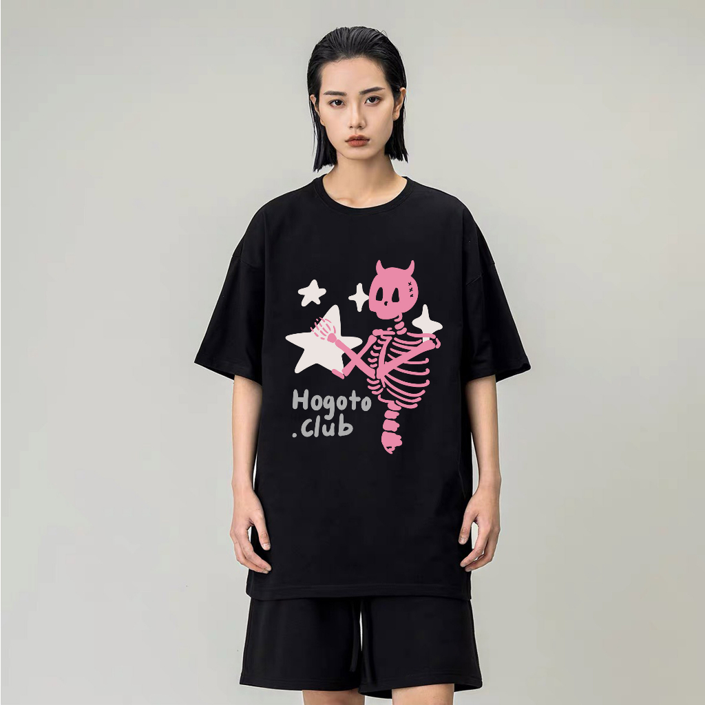 Áo thun Local Brand QUỶ HỒNG unisex 100% cotton - shop Hogotoclub - nam nữ from rộng oversize