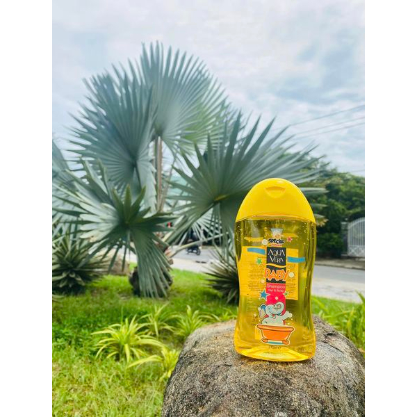 Combo 1 Gel tắm gội toàn thân AquaVera dành cho trẻ em 315ML  + 1 Dầu xả Ahalo Butter dưỡng tóc 500ML (AHALO00