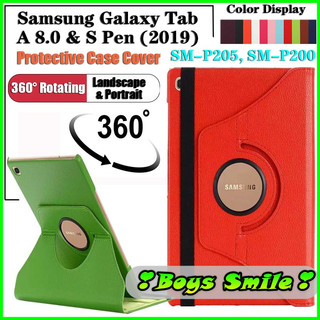 Tặng bút cảm ứng _ Bao Da Xoay  Samsung Galaxy Tab A8 plus 8.0" SPen (2019) - Bao da P200/P205