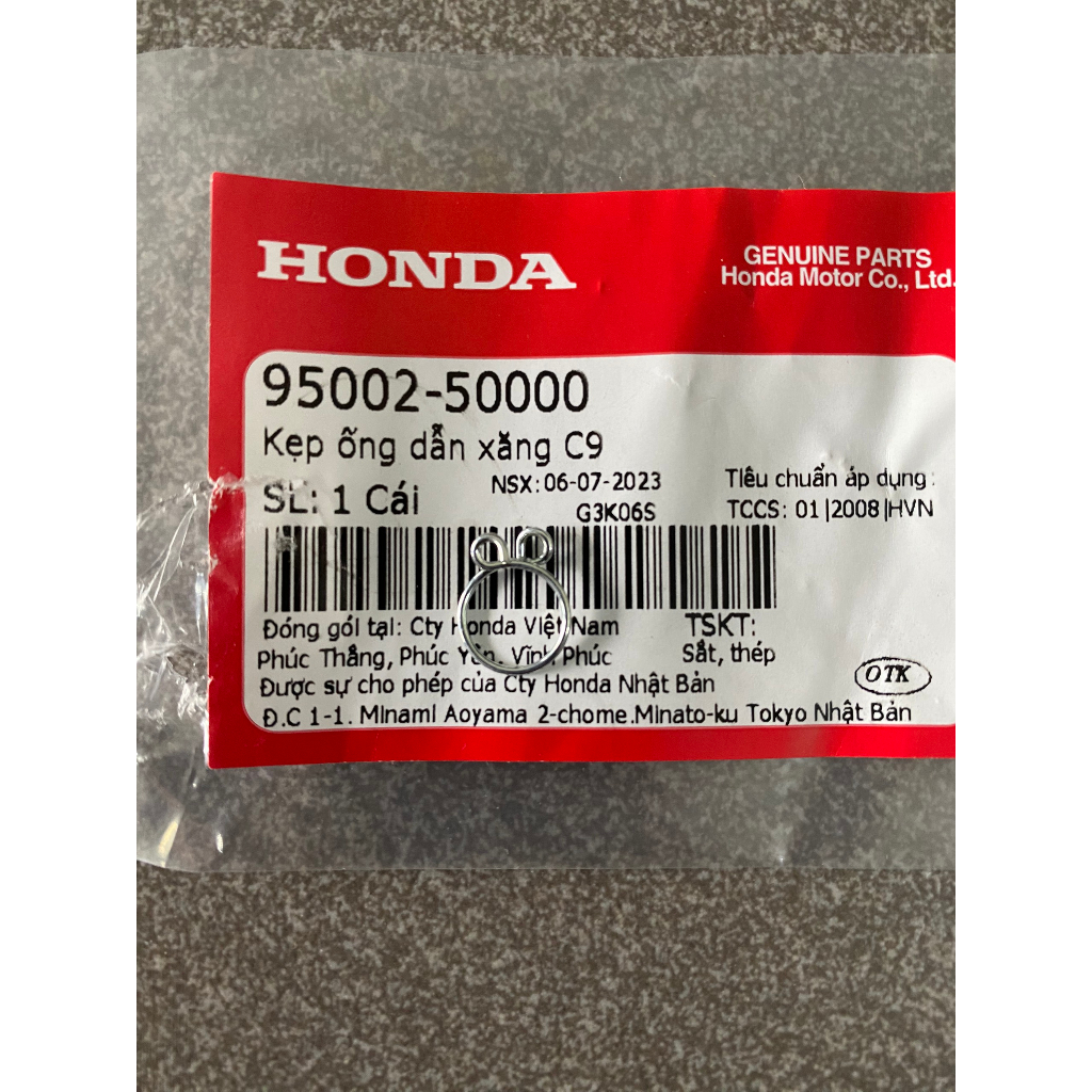 Kẹp ống thông hơi máy xe anpha bụng rs100 chính hãng 950025000