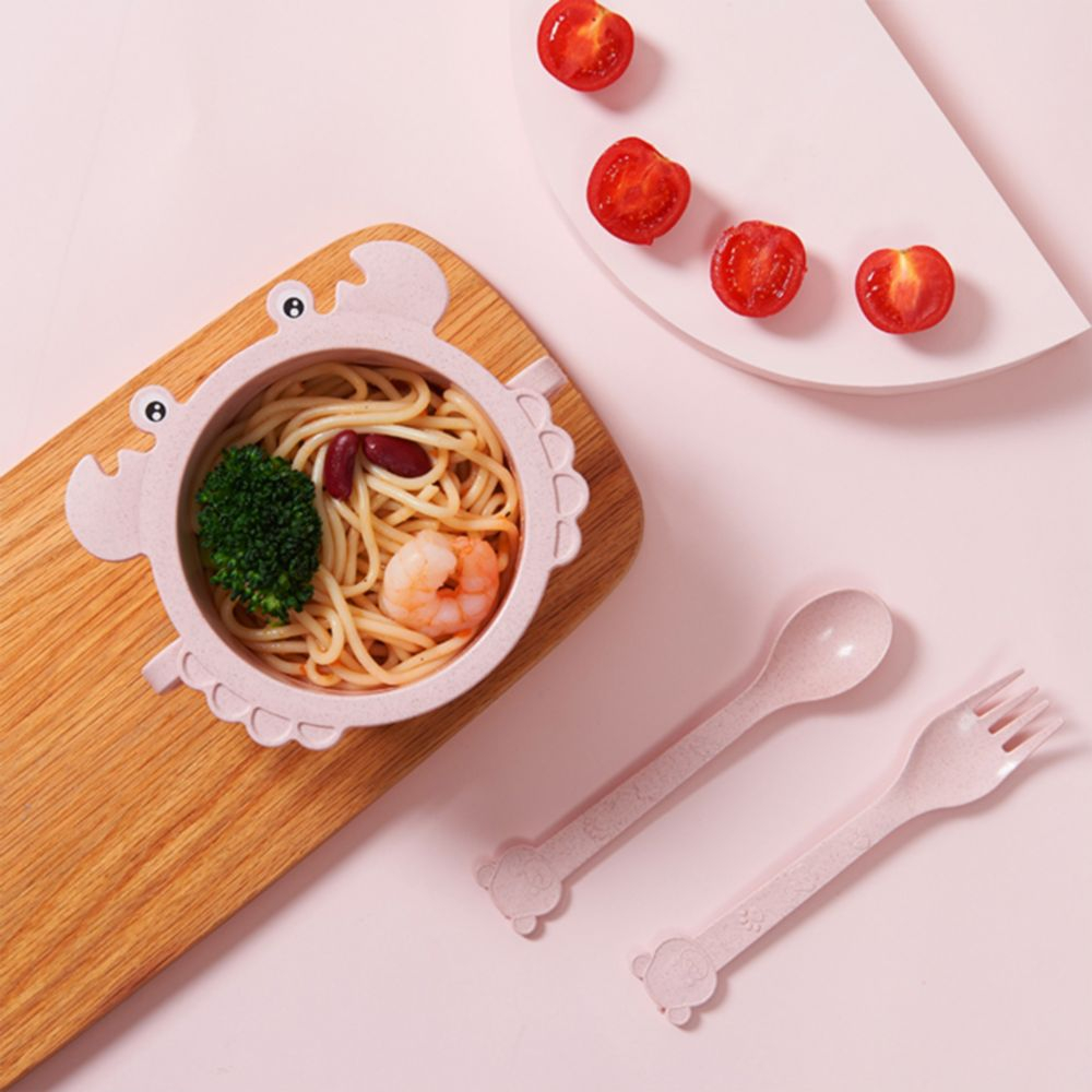 Bộ khay ăn dặm cho bé làm từ Lúa Mạch dễ thương, giúp bé kích thích hơn trong việc ăn uống