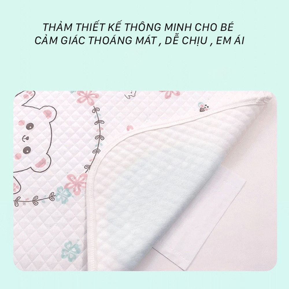 Tấm lót cho bé sơ sinh 4 lớp mềm mại, thoáng khí không gây kích ứng, an toàn cho bé