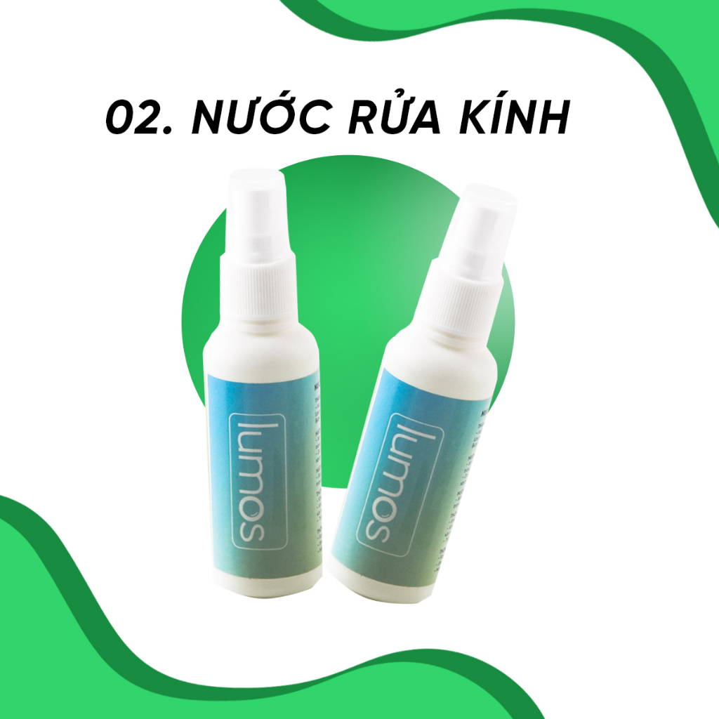 Bộ phụ kiện Lumos 7 món đa năng tiện lợi tua vit dây đeo cố định khăn lau kính khăn nano móc câu nước rửa kính Combo 7