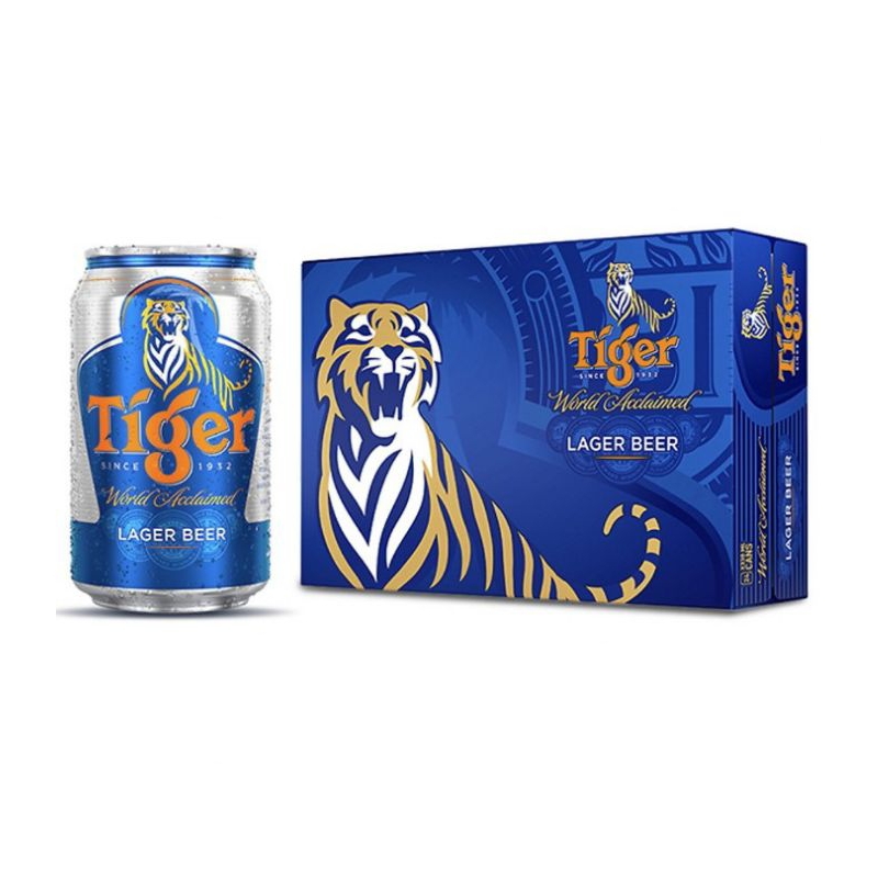 [1 thùng] Bia tiger nâu (24 lon)