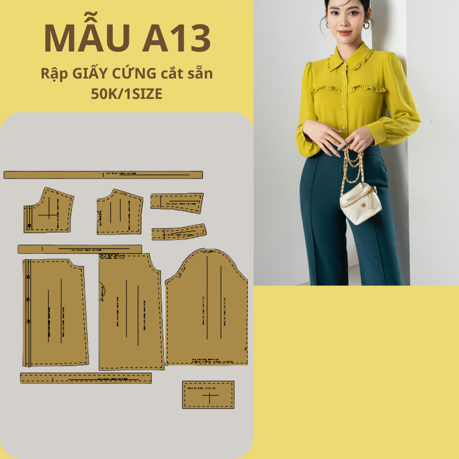 RẬP GIẤY CỨNG CẮT SẴN ÁO A13
