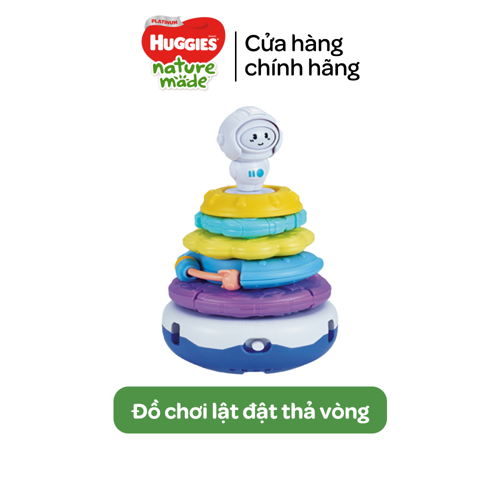 [Quà tặng không bán] Đồ chơi lật đật thả vòng quà tặng HUGGIES