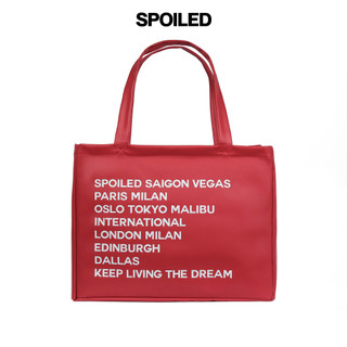 Túi Tote CITY Spoiled cỡ lớn Da PU cao cấp - Đỏ