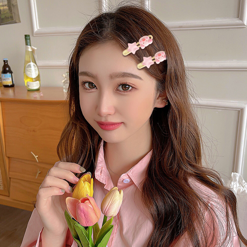Miua🔮Kẹp Tóc Hình Ngôi Sao / Chú Heo Hồng Dễ Thương Xinh Xắn