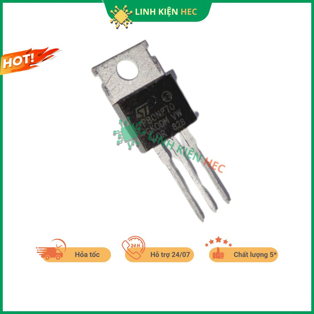 Mosfet 80NF70 80N70 80A 70V tháo máy chính hãng linh kiện hec