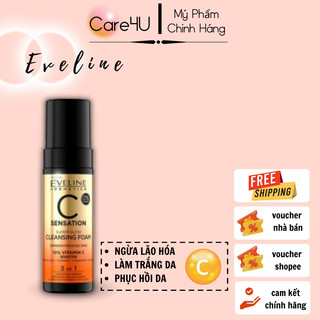 Sữa rửa mặt tạo bọt Eveline vitamin C phục hồi, làm trắng da 150ML