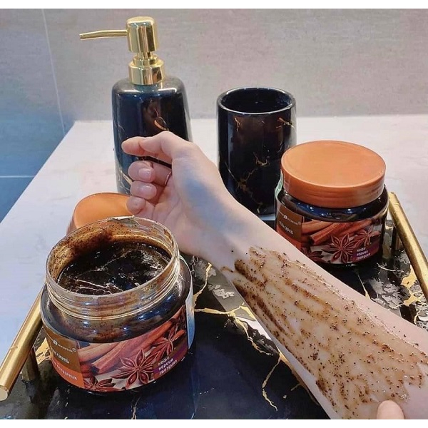 Tẩy Tế Bào Chết Toàn Thân Exclusive Cosmetic Chiết Xuất Quế Hồi & Cafe  - MP043