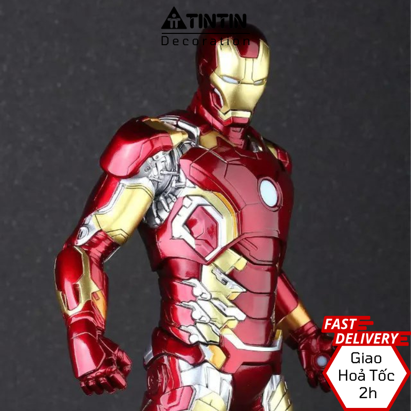 Mô hình đồ chơi sưu tầm Ironman bộ giáp Mk 43 chính hãng Crazytoys - 30 cm