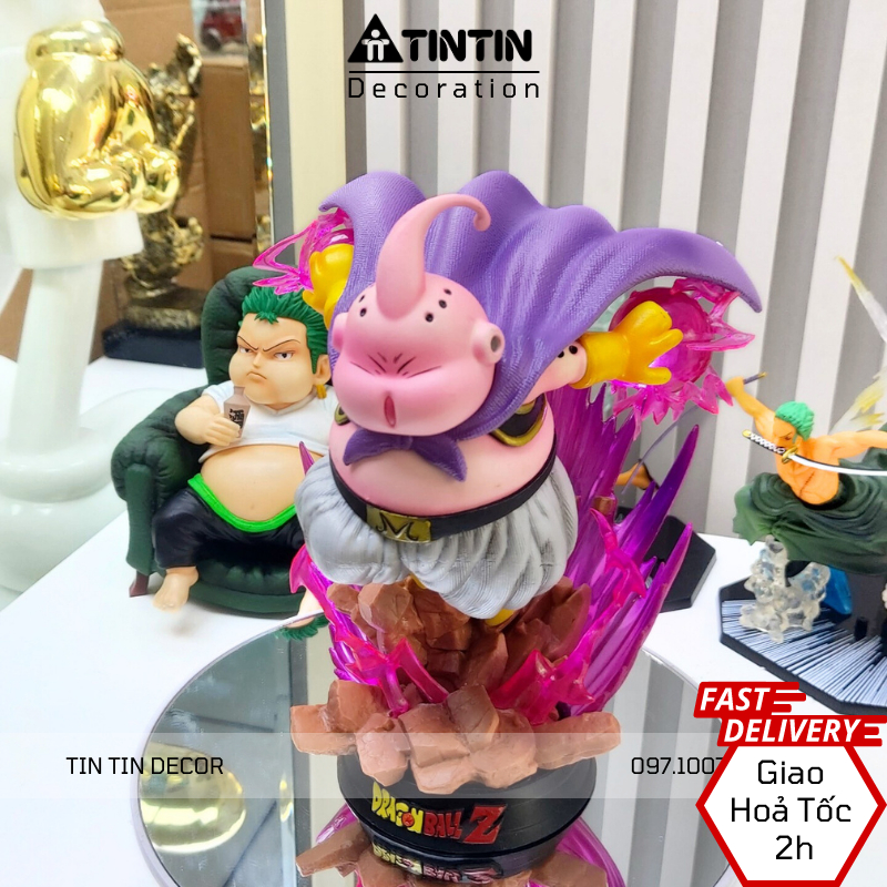 Mô hình anime figure Dragon Ball nhân vật Mabu Béo chiến đấu siêu ngầu dùng decor trang trí sưu tâm - 21cm