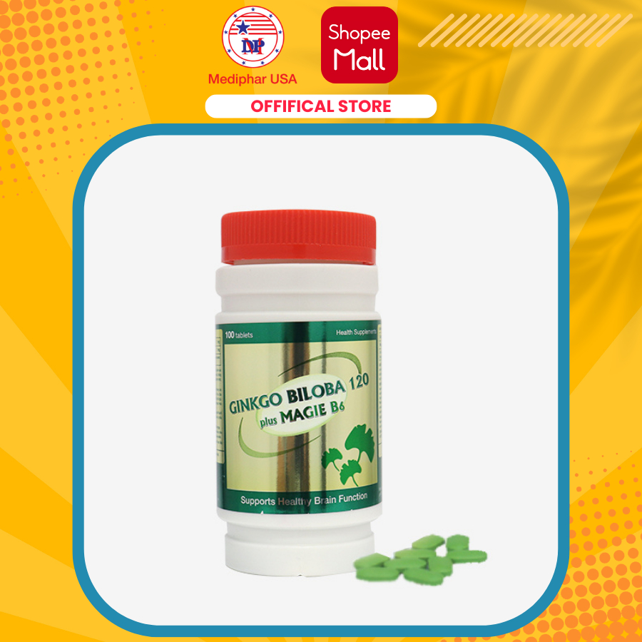 GINKGO BILOBA Plus Magie B6 bổ sung Magie và Vitamin B6 giúp hoạt huyết - CHÍNH HÃNG 100%