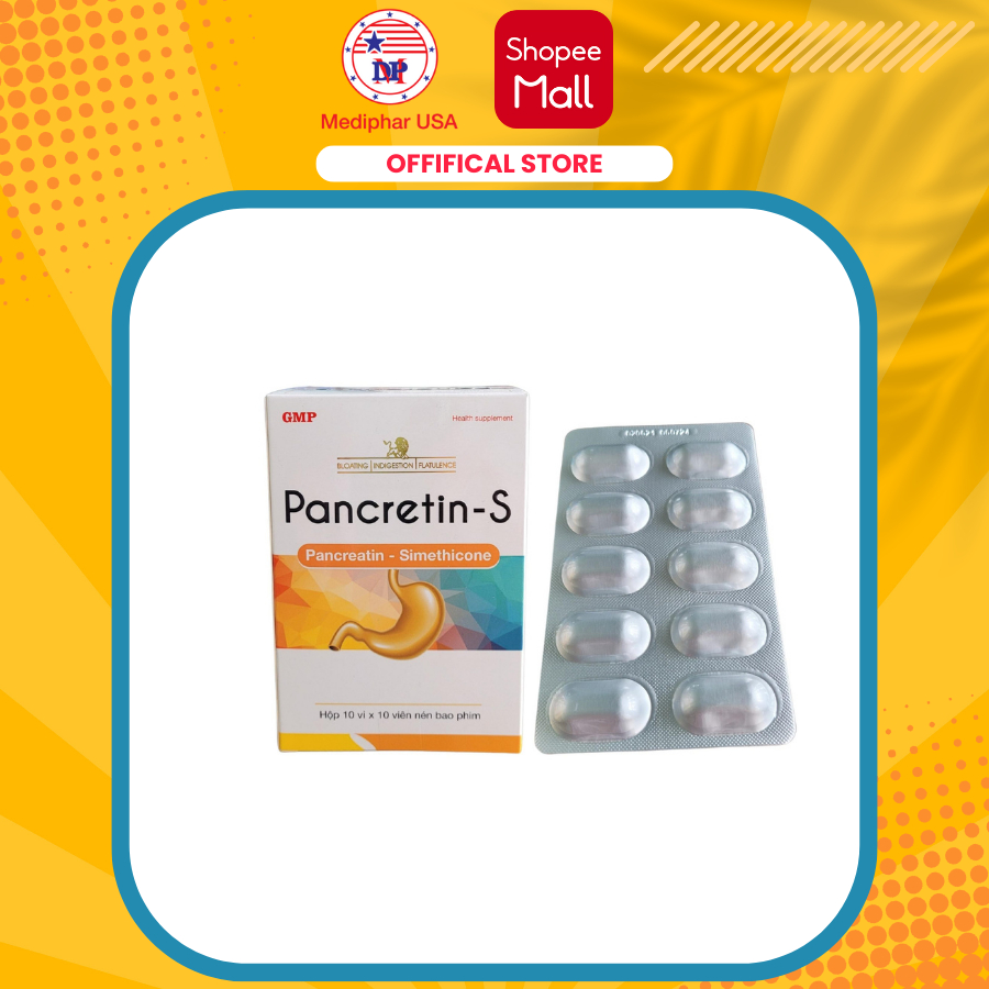 Pancretin - S bổ sung enzyme tiêu hóa cho cơ thể, tăng cường tiêu hóa - CHÍNH HÃNG 100% MEDIPHAR USA