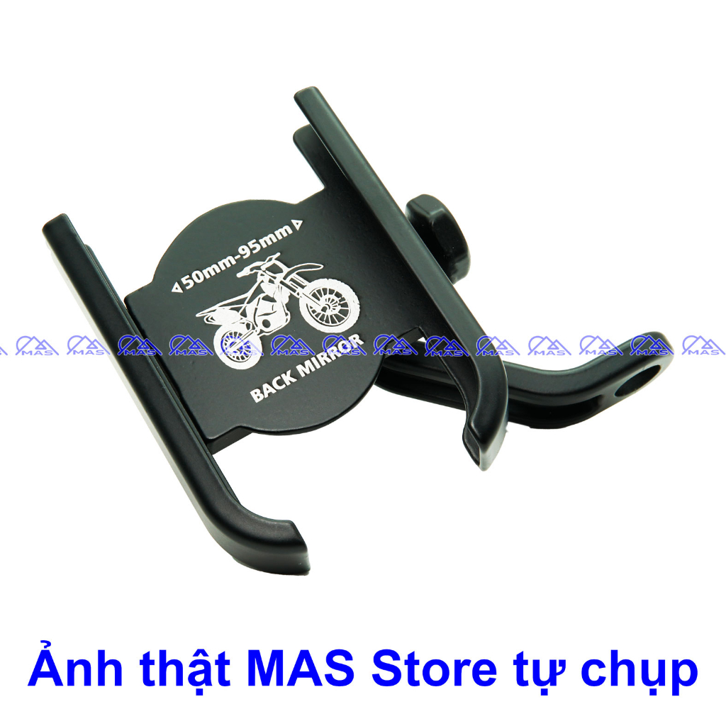 Kẹp điện thoại xe máy Giá đỡ điện thoại xe máy gắn chân gương kim loại 360 độ