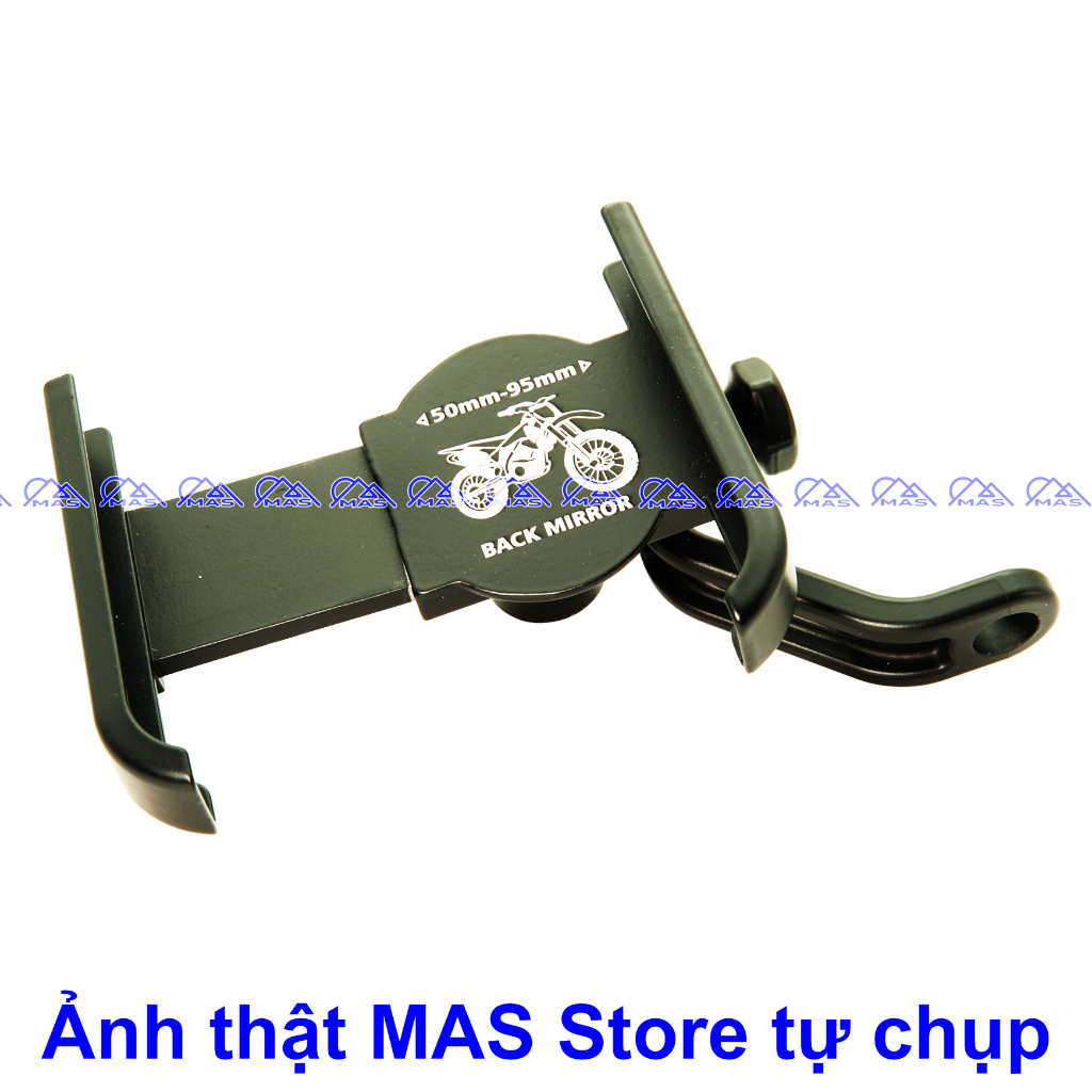 Kẹp điện thoại xe máy Giá đỡ điện thoại xe máy gắn chân gương kim loại 360 độ