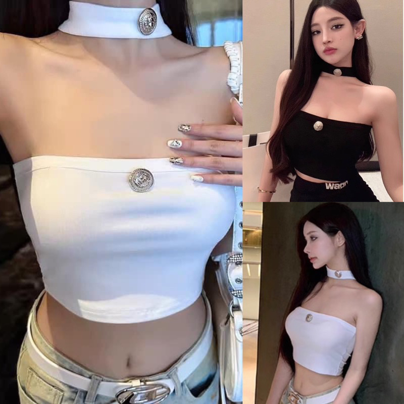 RẺ VÔ ĐỊCH ÁO QUÂY CÚP NGỰC CROPTOP DÂY CHOKER CỔ SEXY CHẤT BORIP LOẠI 1 MỀM MÁT