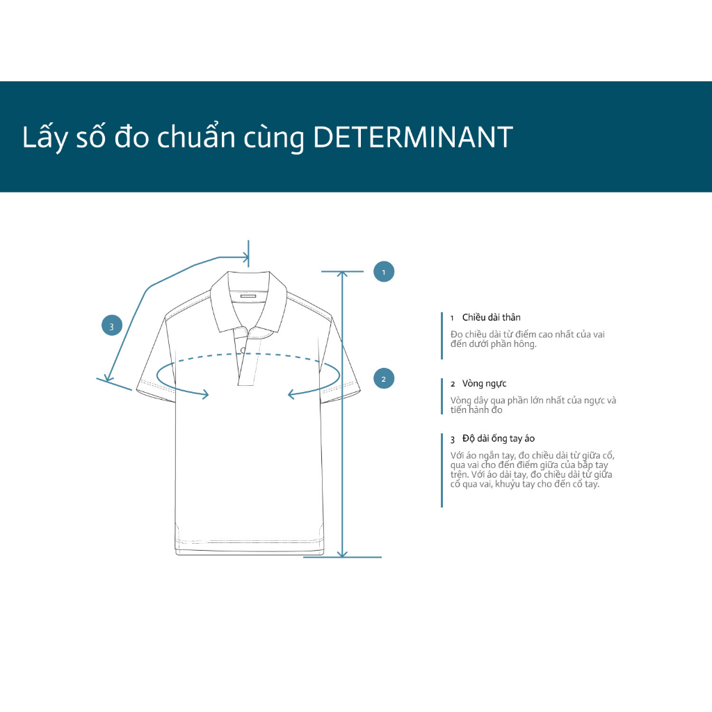 [Only Online] Áo thun nam Polo Determinant mềm mại thấm hút tốt - màu Xanh Olive [P12]