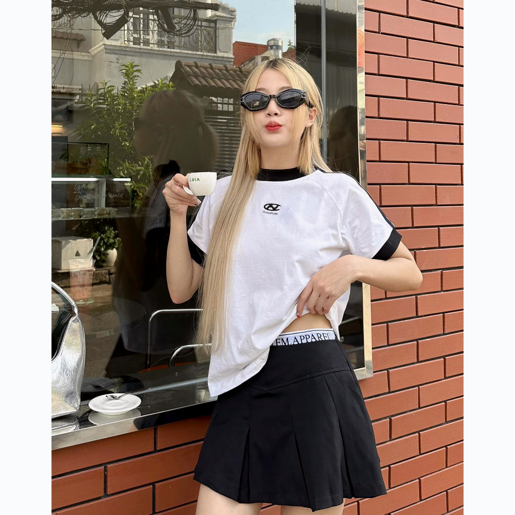 Áo Thun BABY TEE CHỮ B Nữ Ôm Body Chất Borip Cotton Co Giãn Tốt, Tay Ngắn Cổ Tròn - 𝓡𝓲𝓴𝓴𝓸