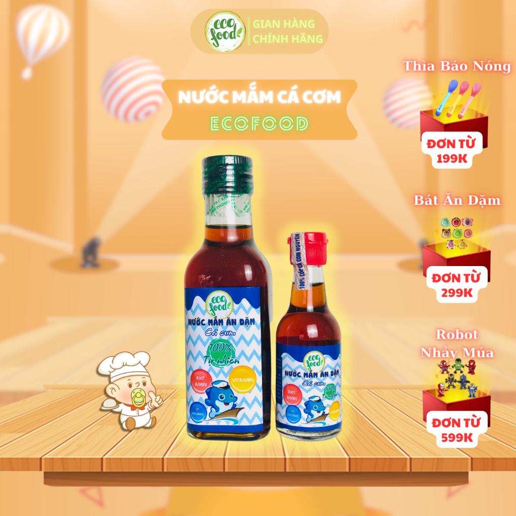 Nước mắm Cá Cơm ăn dặm cho bé Ecofood Date 2025 cho bé từ 6 tháng tuổi,không chất phụ gia,an toàn cho bé
