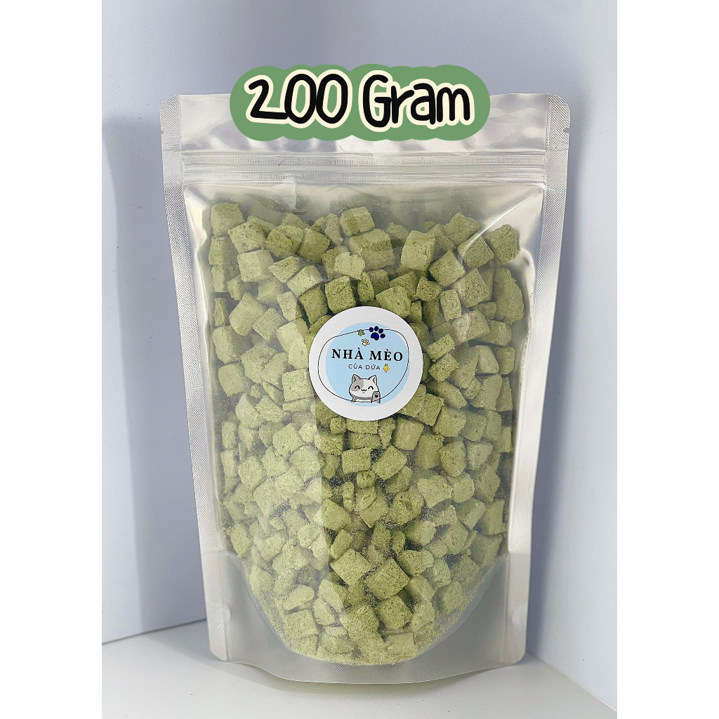 Viên rau xanh vị cá hồi, gà sấy khô dành cho chó, mèo