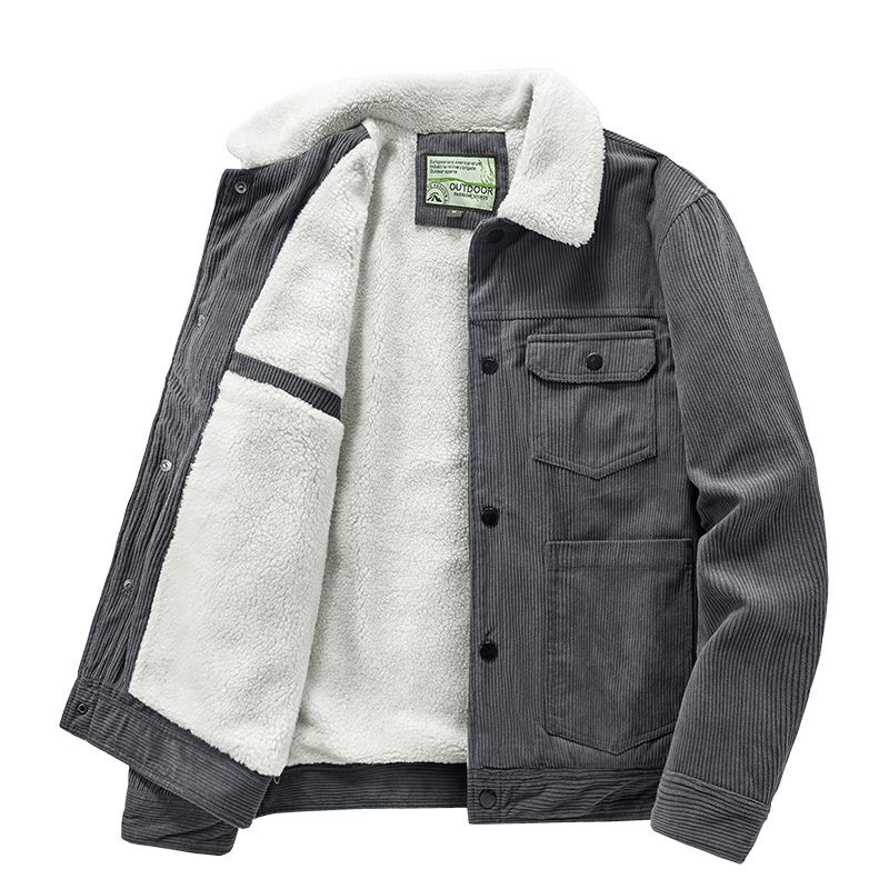 Áo khoác nam lót lông cừu thời trang cao cấp lịch lãm
