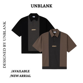 Áo thun polo nam nữ local brand UnBlank tay lỡ Double Multicolor, unisex form rộng, cổ bẻ