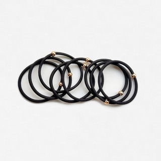 Set 5 dây thun cột tóc hột vàng style hàn quốc trẻ trung đơn giản