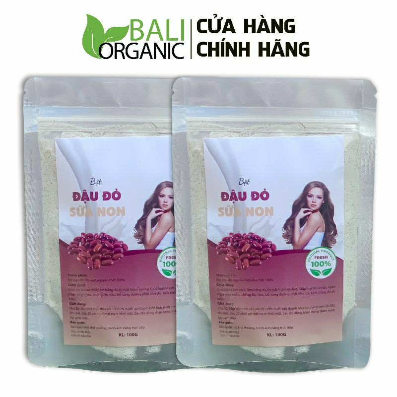 Ủ trắng đậu đỏ sữa non 100gr Bali organic