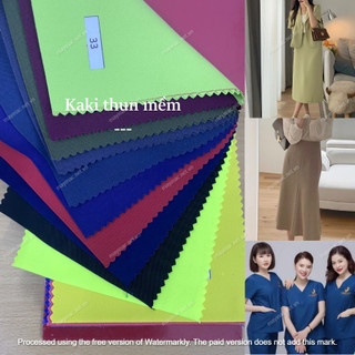 [812] Vải Kaki Thun Mềm Co Giãn Lên Đồng Phục, Đầm, Váy, Set Bộ