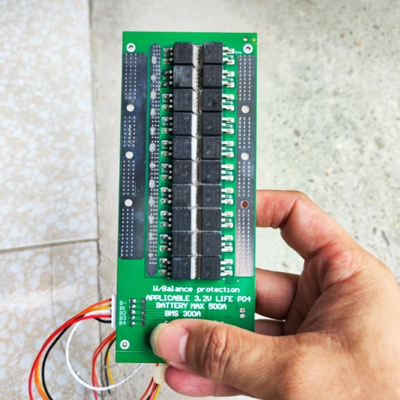 Mạch BMS 4S 300A pin sắt photphat, xả 500A trong 5 giây, khởi động xe oto