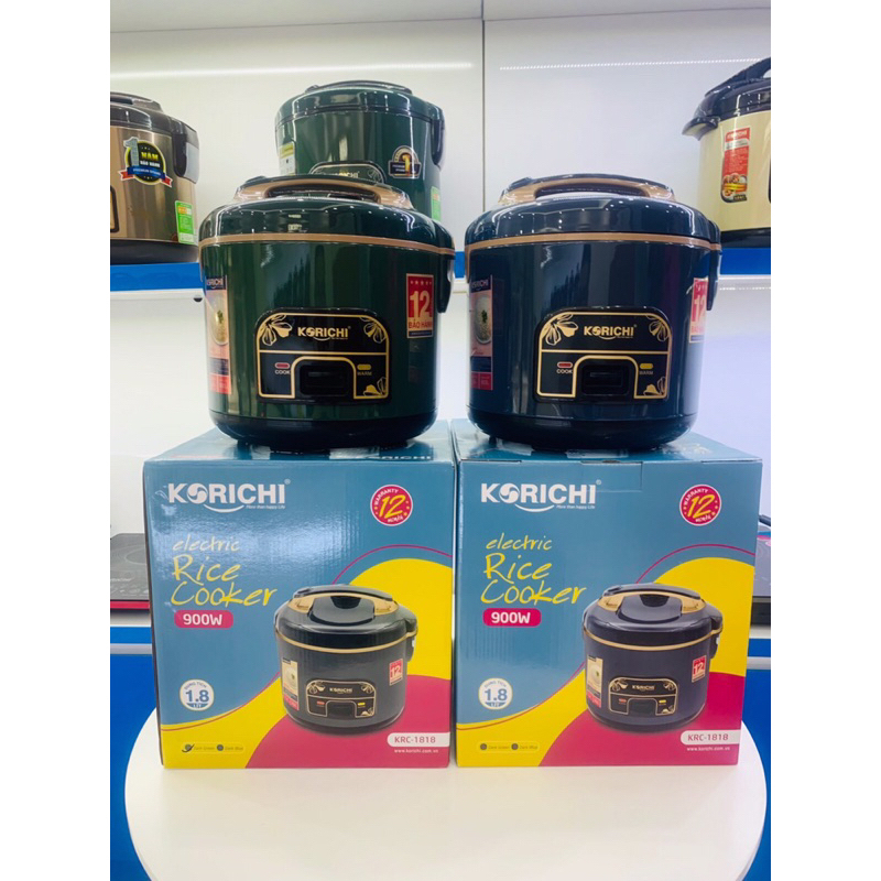 Nồi cơm điện lòng niêu phủ men ceramic  cao cấp Korichi-1818 nấu cơm ngon, siêu bênf
