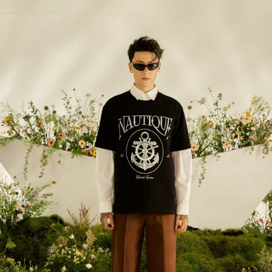 BLANKESPACE Áo Thun Tay Ngắn Nautique Tee Vải Cotton Thời Trang Nam Nữ Unisex