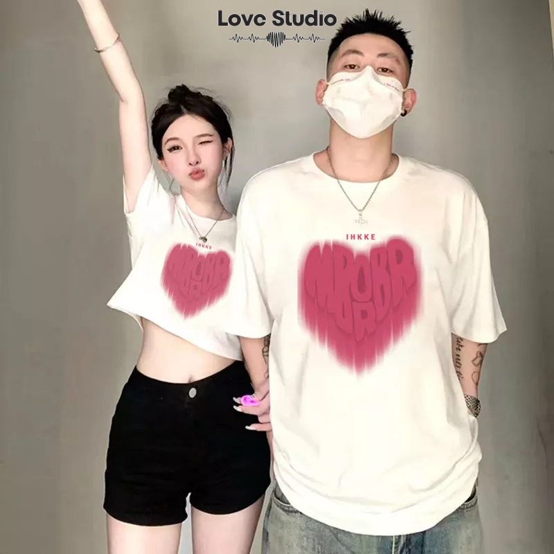 Cặp Áo Thun Đôi Nam Nữ In 5D Gấu Nâu, Cặp Aó Đôi Unisex Tay Lỡ From Rộng Và Áo Croptop Baby Tee 100% Cotton Thoáng Mát