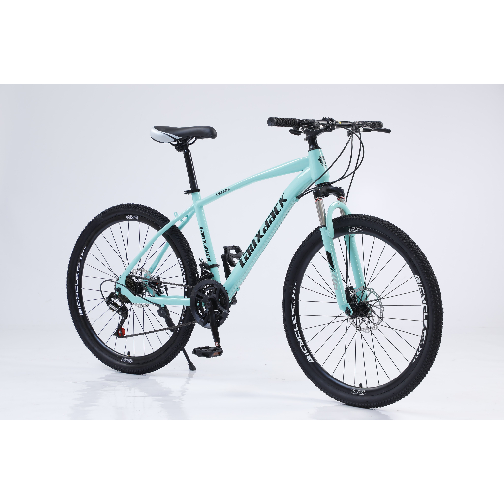 Xe đạp ngoài trời Laux Jack có giảm sốc, kèm chắn bùn, còi, đèn phản quang, bánh 26inch, 21 tốc độ