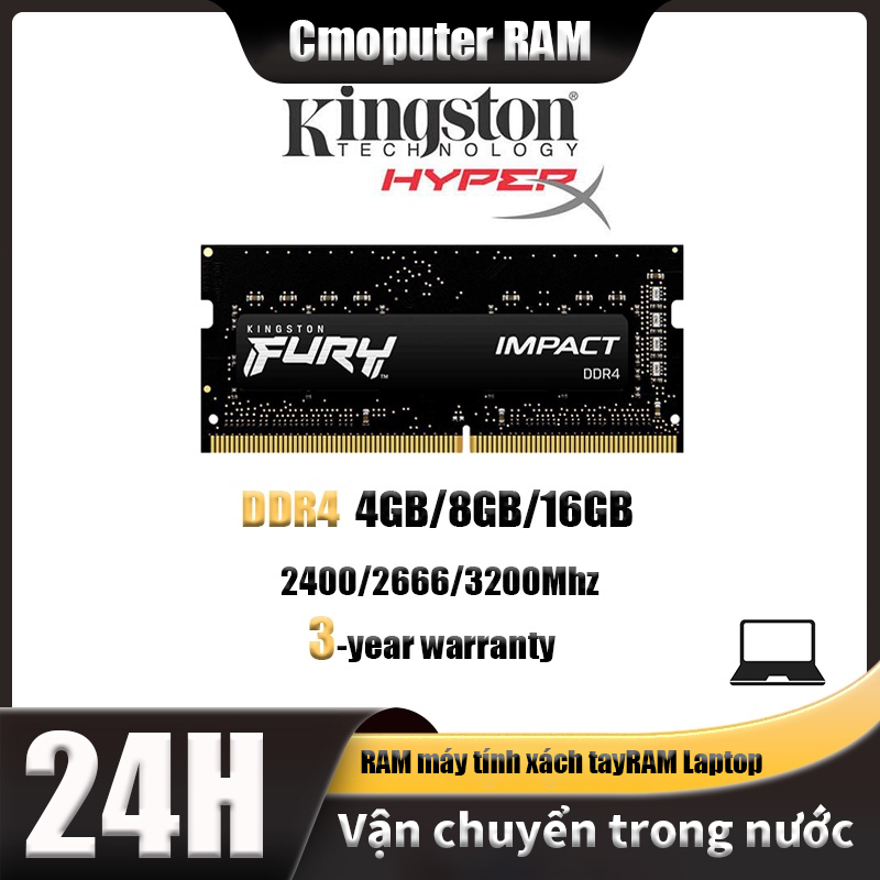 (địa phương)Kingston Hyperx Laptop Ram DDR4 4GB 8GB 16GB 2400 2666 3200MHz Bộ nhớ Sodimm cho Notebook