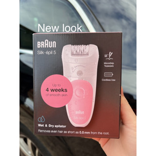 Máy nhổ lông Braun Silk-Epil 5 2-in-1 Starter Set Wet & Dry Epilator + 3 Extras - Raspberry Pink