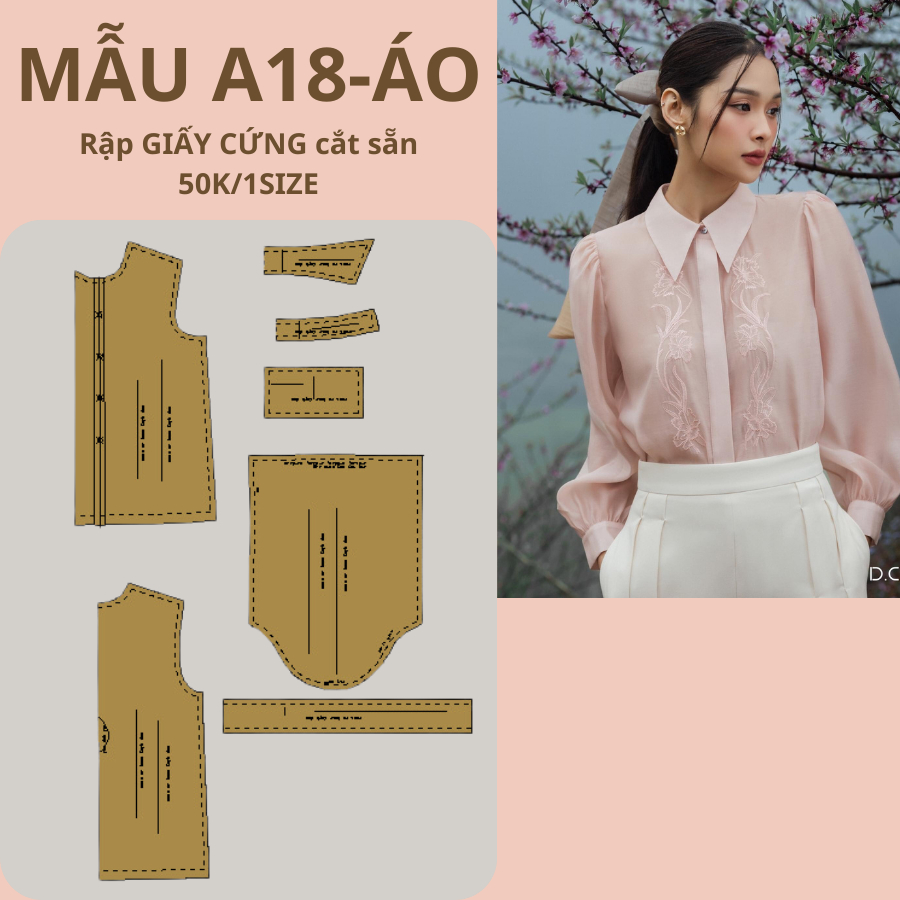 RẬP GIẤY CỨNG CẮT SẴN ÁO A18