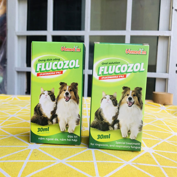 Dung dịch uống Flucozol chuyên cho nấm ngoài da, nấm hô hấp cho chó mèo