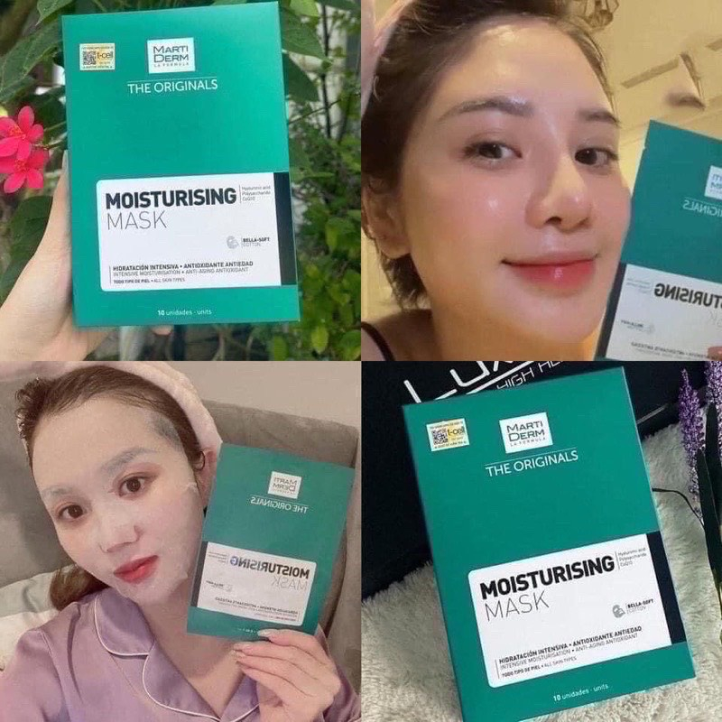 Mặt Nạ Siêu Dưỡng Ẩm MartiDerm The Originals Moisturising Mask - hộp 10 miếng Tieen's Cosmetic