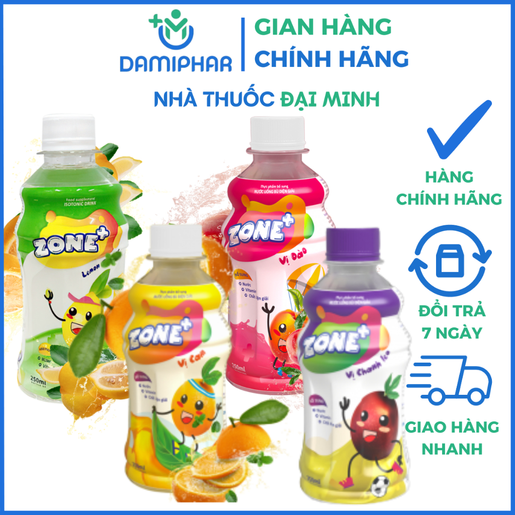 Nước Uống Bù Điện Giải Zone+ Chai 250ml