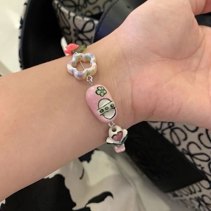 Vòng Tay Hạt Gốm Sứ Họa Tiết - TS1725 - BCorner