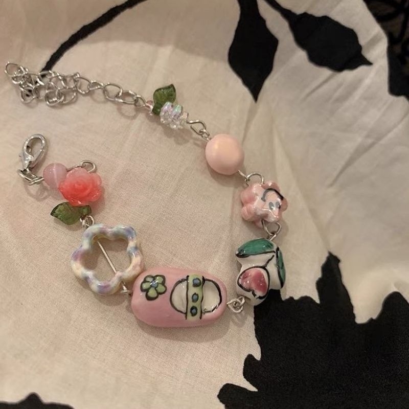 Vòng Tay Hạt Gốm Sứ Họa Tiết - TS1725 - BCorner