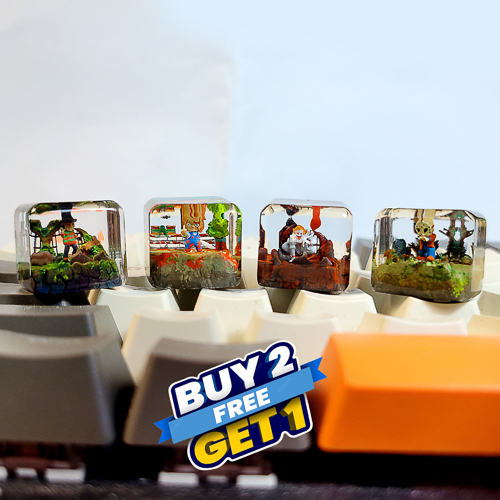 Keycap kinh dị , chú hề ma quái, IT ,búp bê chucky , nút bàn phím cơ các nhân vật phim kinh dị , artisan keycap