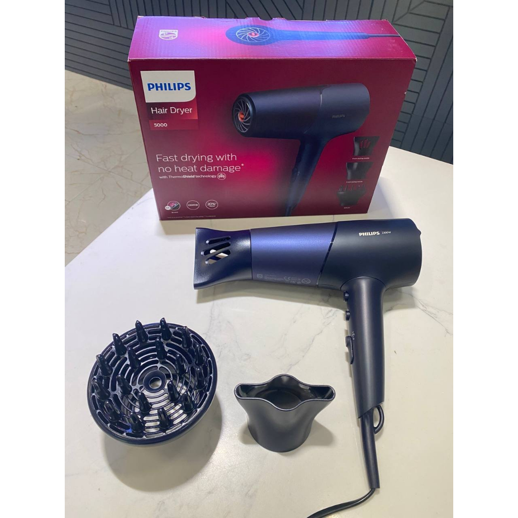 Máy sấy tóc Philips series 5000 BHD510/20 nội địa Đức công suất 2300W kèm 3 phụ kiện đầu sấy tạo kiểu GermanySnT 210063